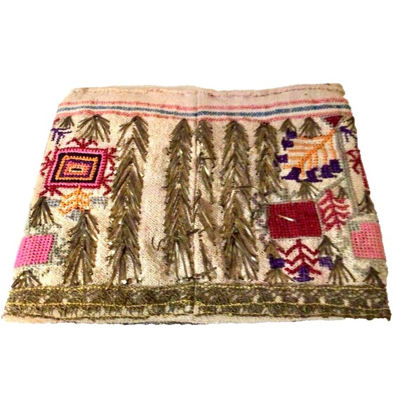 30s 40s Vintage Native American Style Embroidered Clutch Purse - Picture 1 of 5